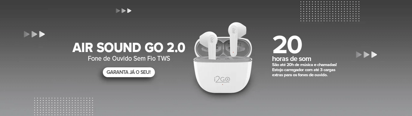 Fone De Ouvido Sem Fio TWS Air Pro GO I2GO Itech PROEAR010 (preto)