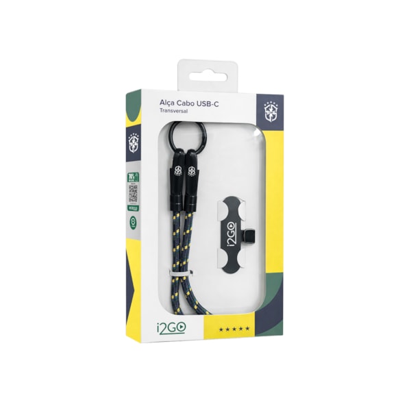 Alça Cabo USB-C Transversal Para Smartphone i2GO Oficial CBF