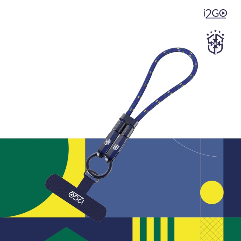 Alça De Mão Para Smartphone Com Cabo Usb-c I2go Oficial Cbf