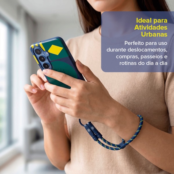 Alça De Mão Para Smartphone Com Cabo USB-C i2GO Oficial CBF