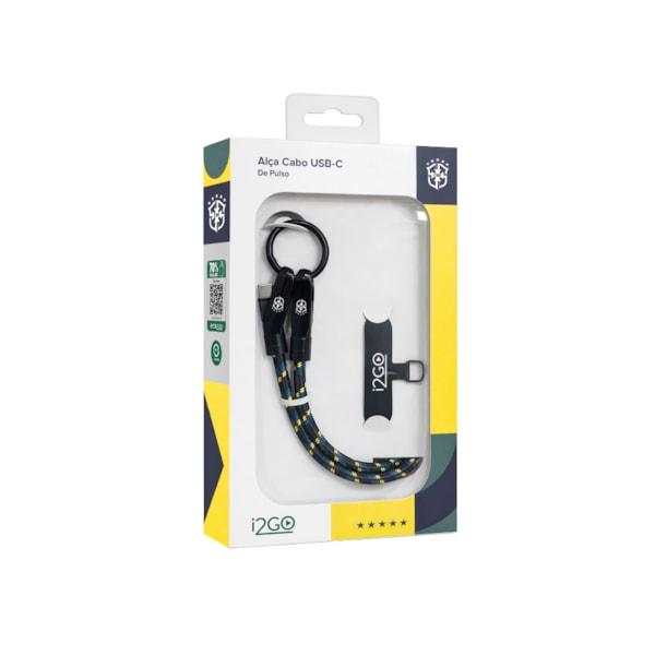 Alça De Mão Para Smartphone Com Cabo USB-C i2GO Oficial CBF