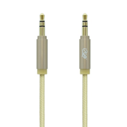 Cabo Auxiliar i2GO 1,5m Nylon Trançado Dourado - i2GO PRO