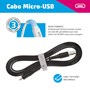 Cabo Micro USB i2GO 1,2m 2,4A PVC Flexivél Flat Preto - i2GO Basic