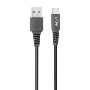 Produto Cabo USB-C i2GO 3m 2,4A PVC Flexível Preto com Cinza - i2GO Plus