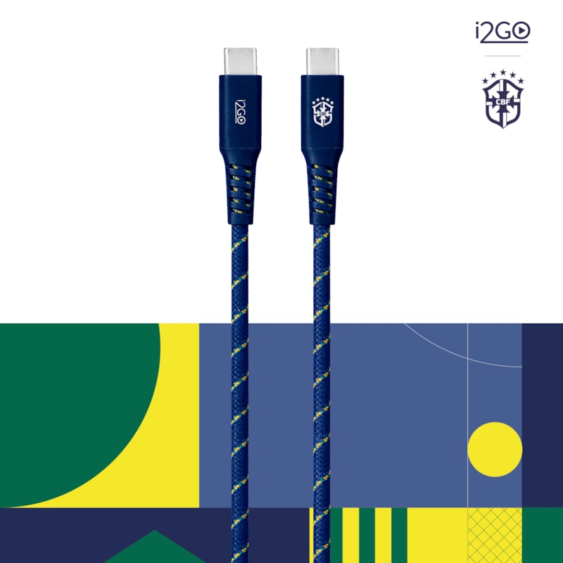 Cabo Usb-c Para Usb-c 2 Metros i2GO Oficial CBF