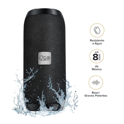 Segunda imagem do produto Caixa de Som Bluetooth Essential Sound Go i2GO 10W RMS Resistente à Água - i2GO PRO