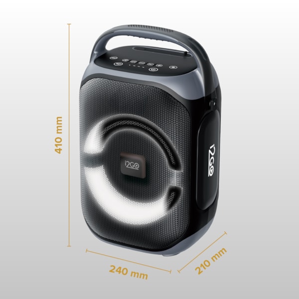 Caixa De Som Bluetooth i2GO Ultra Voice 650 Com Karaokê