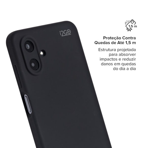 Capa i2GO Silicone Samsung A07 Preto