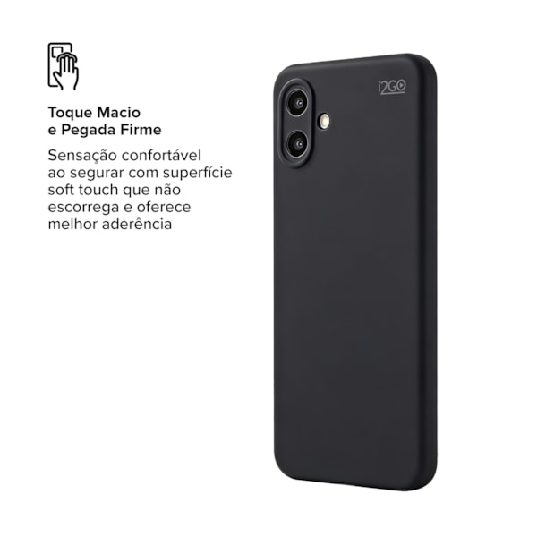Capa i2GO Silicone Samsung A07 Preto