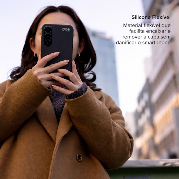 Capa i2GO Silicone Samsung A07 Preto