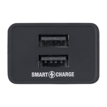 Segunda imagem do produto Carregador de Parede com 2 Saídas USB i2GO Entrada 100-240V Saída 5V-3,4A Preto - i2GO PRO