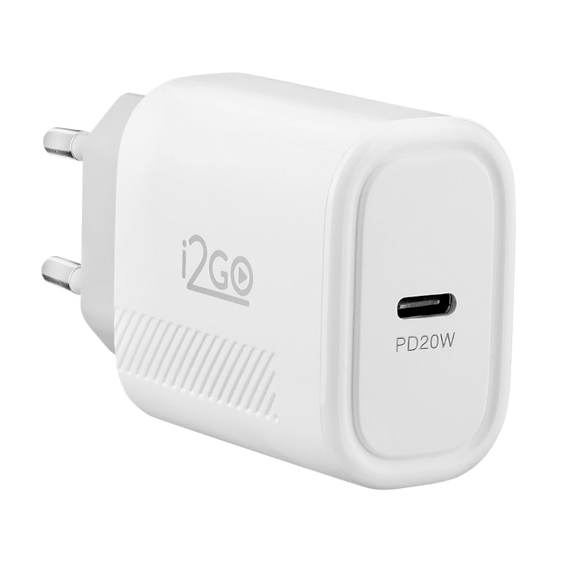 Carregador de Parede Ultra Rápido 20W com 1 Saída USB-C Power Delivery I2GO - i2GO PRO