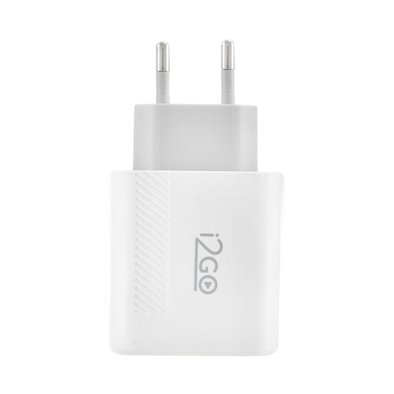 Segunda imagem do produto Carregador de Parede Ultra Rápido com 1 Saída USB-C Power Delivery 20W + 1 Saída USB-A 18W I2GO - i2GO PRO