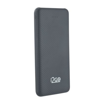 Carregador Portátil (Power Bank) I2GO 10000mAh 2 Saídas USB + 1 Saída USB-C Cinza - I2GO Plus