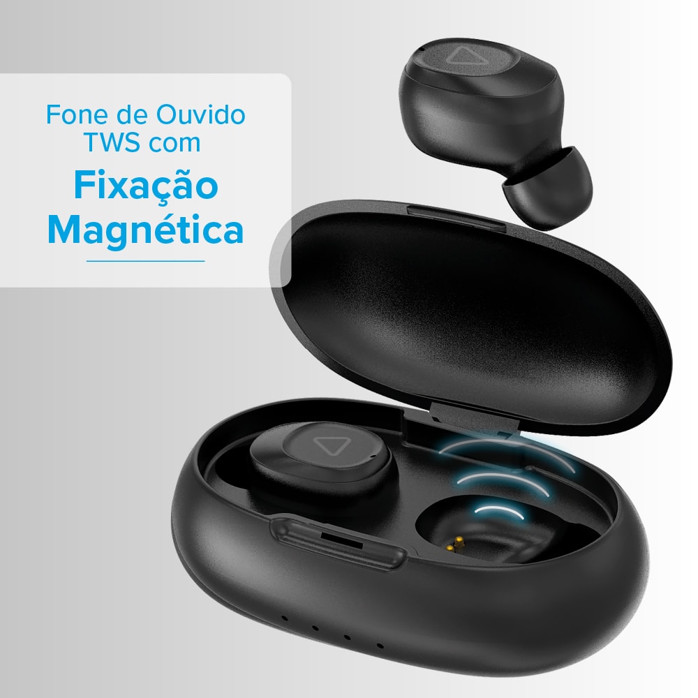 Fone De Ouvido Bluetooth Sem Fio TWS Air Buds 200 i2GO Com Estojo