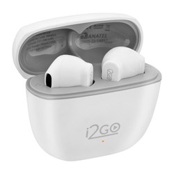 Fone De Ouvido Bluetooth Sem Fio TWS Air Sound Go 2.0 i2GO com Estojo De Carregamento - i2GO Plus