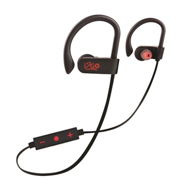 Fone de ouvido i2GO PRO Sport Extreme Bluetooth com Microfone 30cm Preto com Vermelho - i2GO PRO