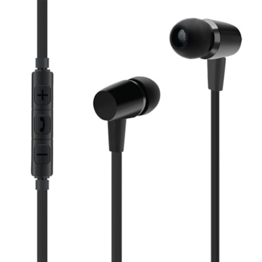 Fone de Ouvido Sound Beats I2GO Intra-Auricular Com Microfone e Acabamento em Metal 1,2m 103db Preto