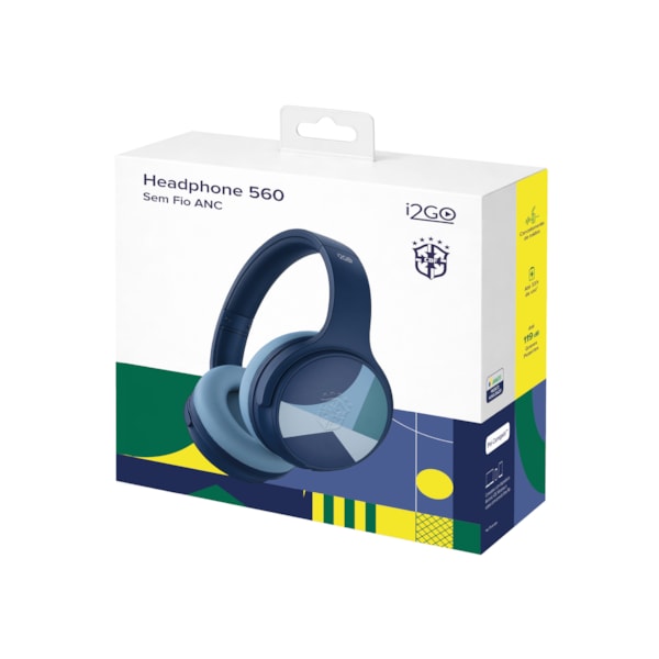 Headphone Bluetooth ANC i2GO Oficial CBF