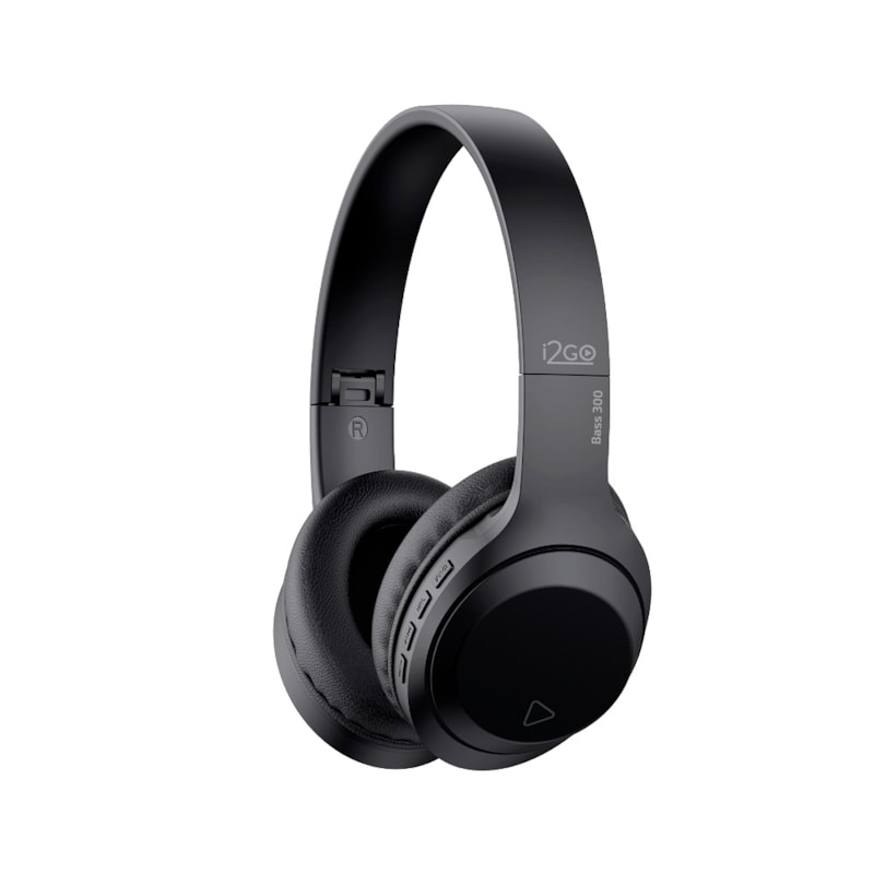 Headphone Bluetooth BASS 300 i2GO com Microfone Integrado, Até 10h de bateria, Entrada Cartão Micro-SD e Auxiliar