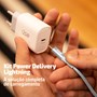Kit Carregador de Parede Ultra Rápido com 1 Saída USB-C Power Delivery 20W + Cabo iPhone/Lightning + USB-C i2GO Certificado MFi 1,5m 3A Branco