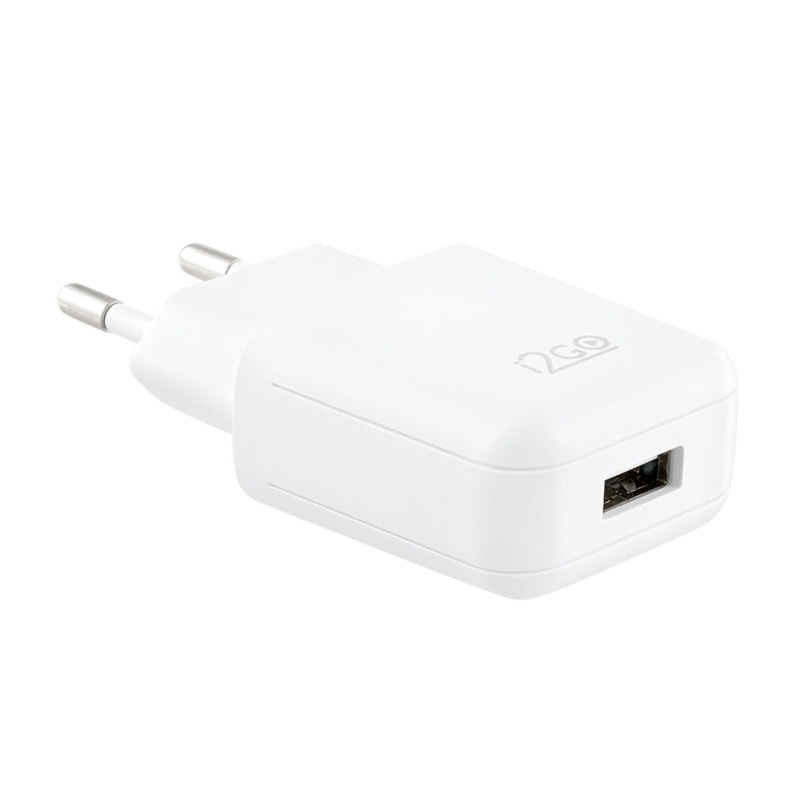 Segunda imagem do produto Kit Carregador de Parede USB 1A + Cabo Lightning 2,4A i2GO Branco - i2GO Basic