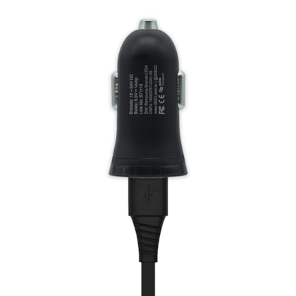 Kit Carregador Veicular 1A + Cabo Lightning 2,4A i2GO Preto - i2GO Basic