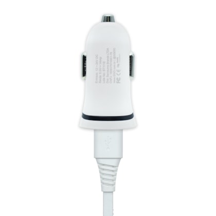 Kit Carregador Veicular 1A + Cabo Micro USB 2,4A i2GO Branco - i2GO Basic
