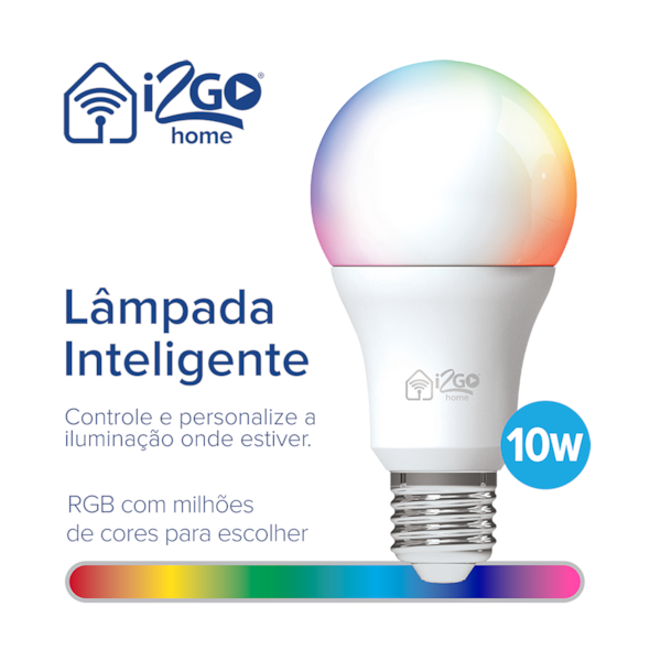 Lâmpada Inteligente Smart Lamp i2GO Wi-Fi 10W - i2GO Home