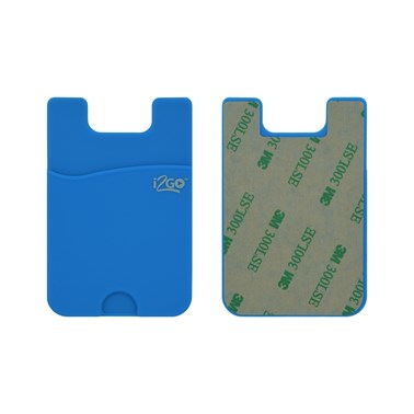 Porta Cartão para Smartphone Smart Pocket i2GO Silicone Azul - i2GO Basic