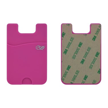 Porta Cartão para Smartphone Smart Pocket i2GO Silicone Rosa - i2GO Basic