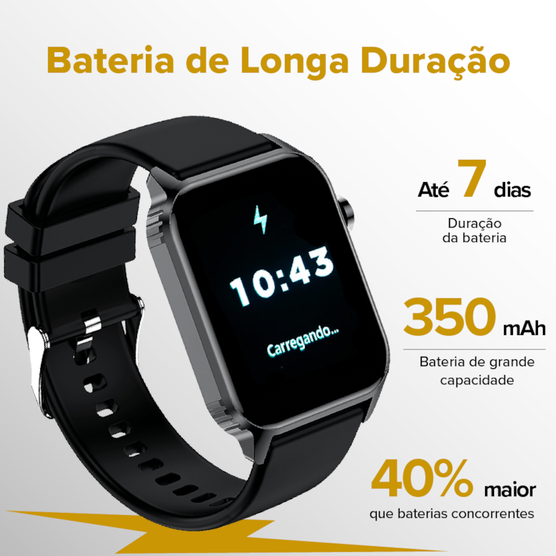 Segunda imagem do produto Smartwatch i2GO Track S200 Até 7 Dias De Bateria e Proteção IP67