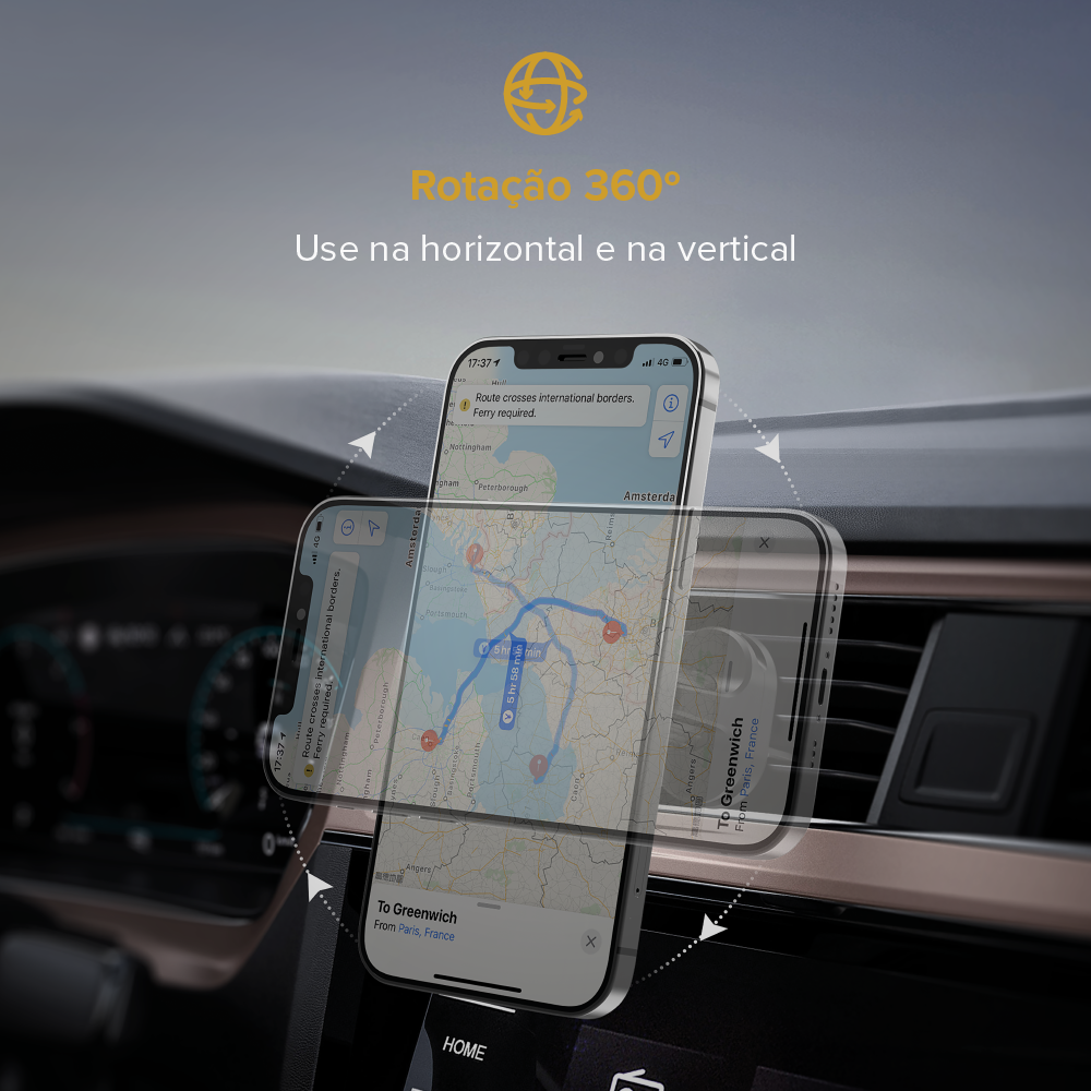 Suporte Veicular i2GO Ultramagnetic 36 Ímãs e Rotação 360°