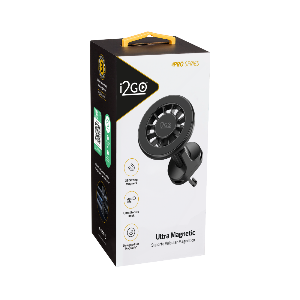 Suporte Veicular i2GO Ultramagnetic 36 Ímãs e Rotação 360°